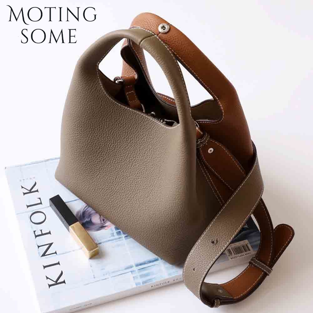 Luxury Bags Tote - Motingsom Tas Bucket Wanita Gaya Tambal
