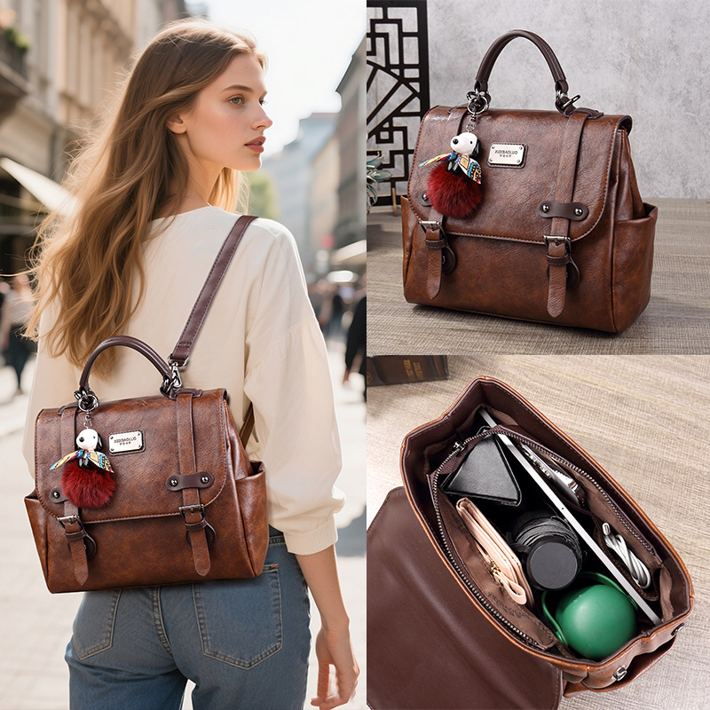 Luxury Bags Leather - Tas Ransel Kapasitas Besar untuk Wanita